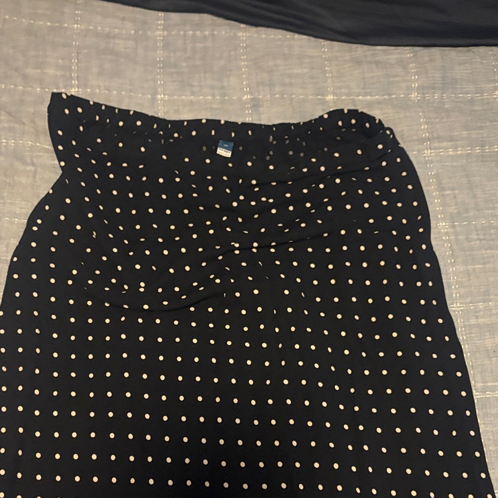 Navy Blue Polka Dot Skirt